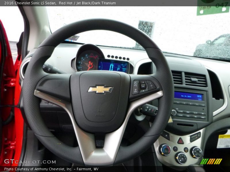 Red Hot / Jet Black/Dark Titanium 2016 Chevrolet Sonic LS Sedan