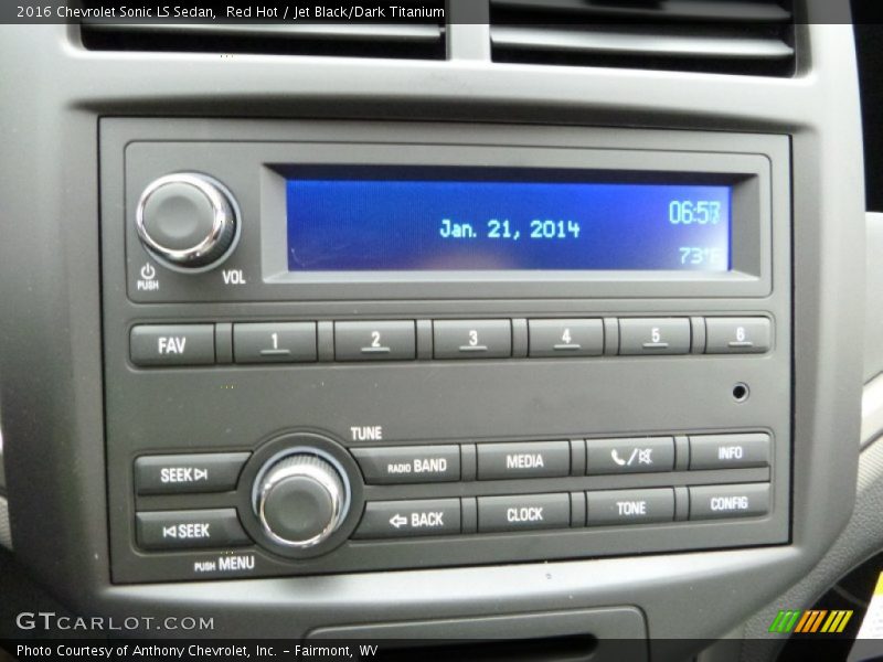 Red Hot / Jet Black/Dark Titanium 2016 Chevrolet Sonic LS Sedan