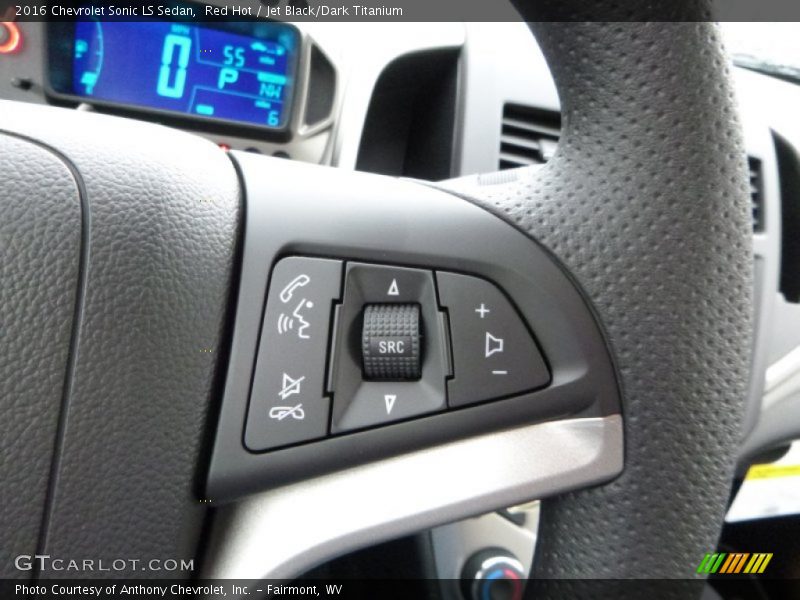 Red Hot / Jet Black/Dark Titanium 2016 Chevrolet Sonic LS Sedan