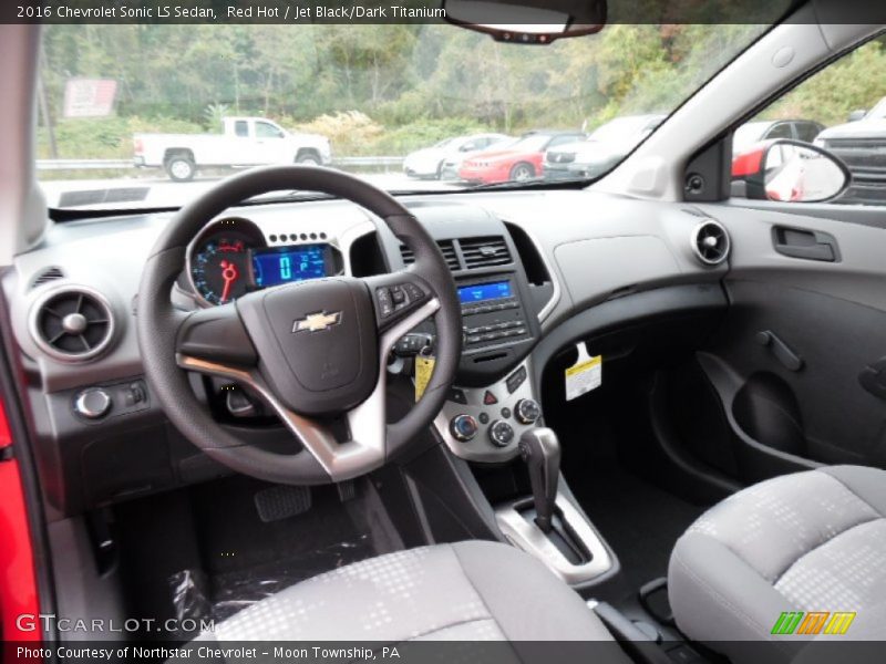 Red Hot / Jet Black/Dark Titanium 2016 Chevrolet Sonic LS Sedan