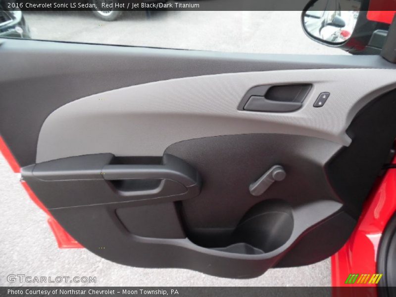 Red Hot / Jet Black/Dark Titanium 2016 Chevrolet Sonic LS Sedan