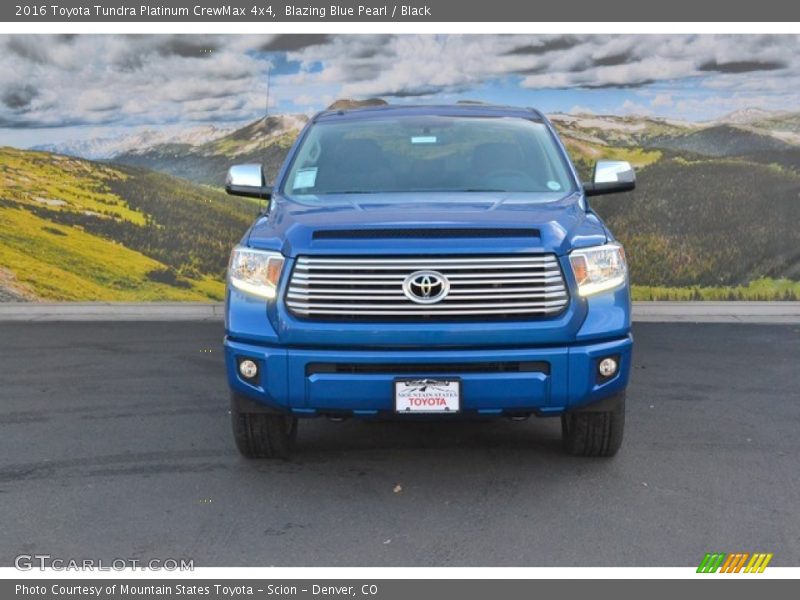 Blazing Blue Pearl / Black 2016 Toyota Tundra Platinum CrewMax 4x4