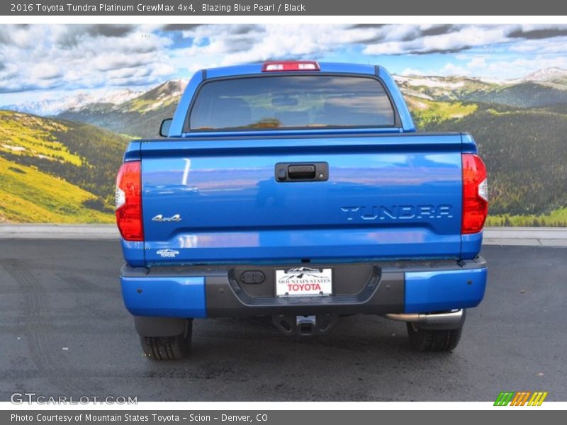 Blazing Blue Pearl / Black 2016 Toyota Tundra Platinum CrewMax 4x4