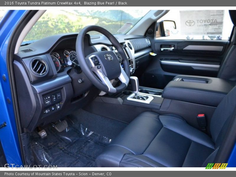 Blazing Blue Pearl / Black 2016 Toyota Tundra Platinum CrewMax 4x4