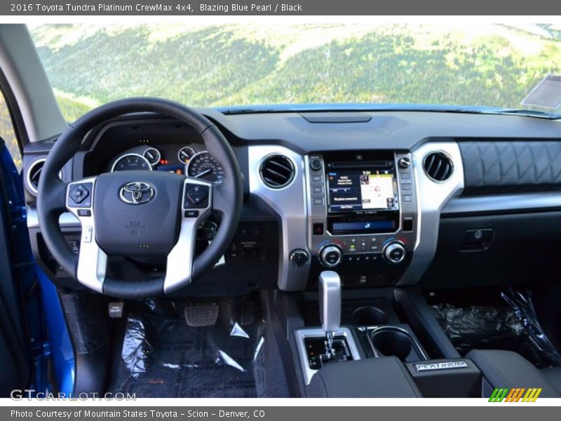 Blazing Blue Pearl / Black 2016 Toyota Tundra Platinum CrewMax 4x4