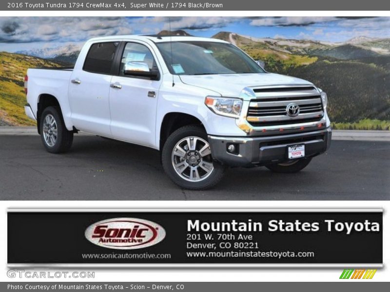 Super White / 1794 Black/Brown 2016 Toyota Tundra 1794 CrewMax 4x4