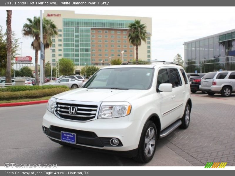 White Diamond Pearl / Gray 2015 Honda Pilot Touring 4WD