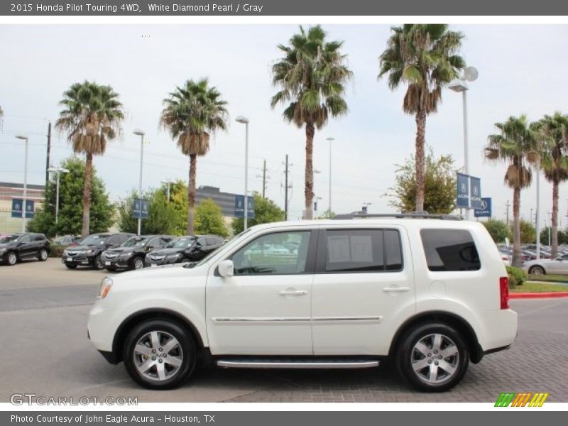 White Diamond Pearl / Gray 2015 Honda Pilot Touring 4WD