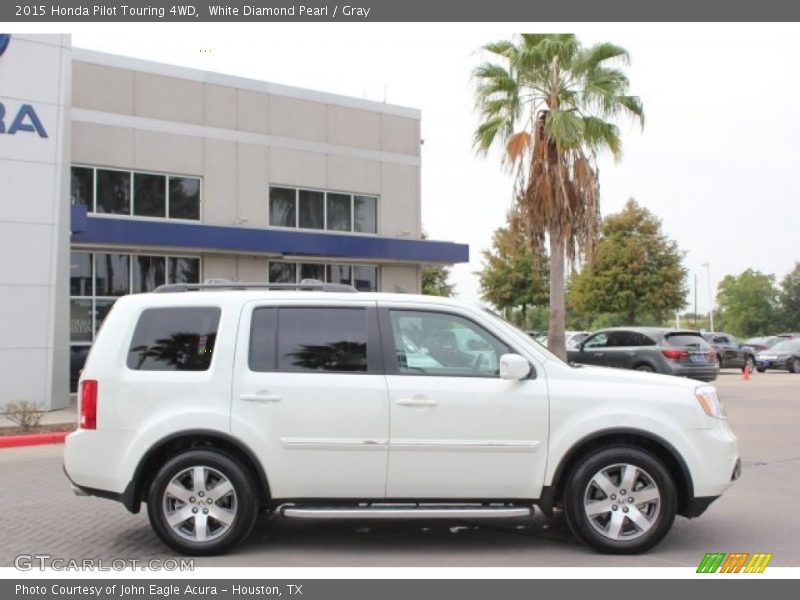 White Diamond Pearl / Gray 2015 Honda Pilot Touring 4WD