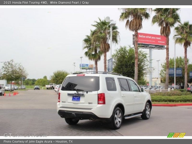 White Diamond Pearl / Gray 2015 Honda Pilot Touring 4WD