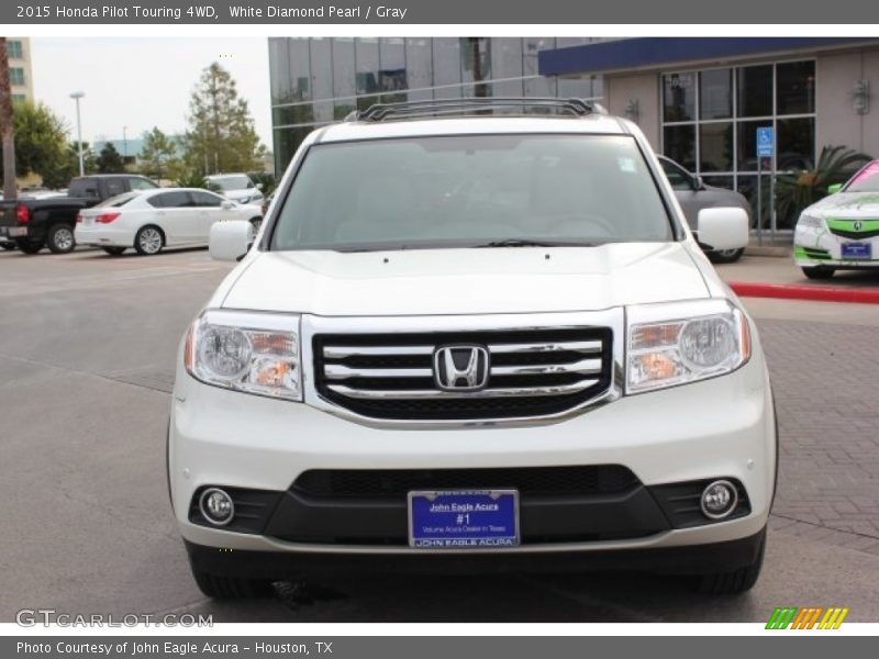 White Diamond Pearl / Gray 2015 Honda Pilot Touring 4WD