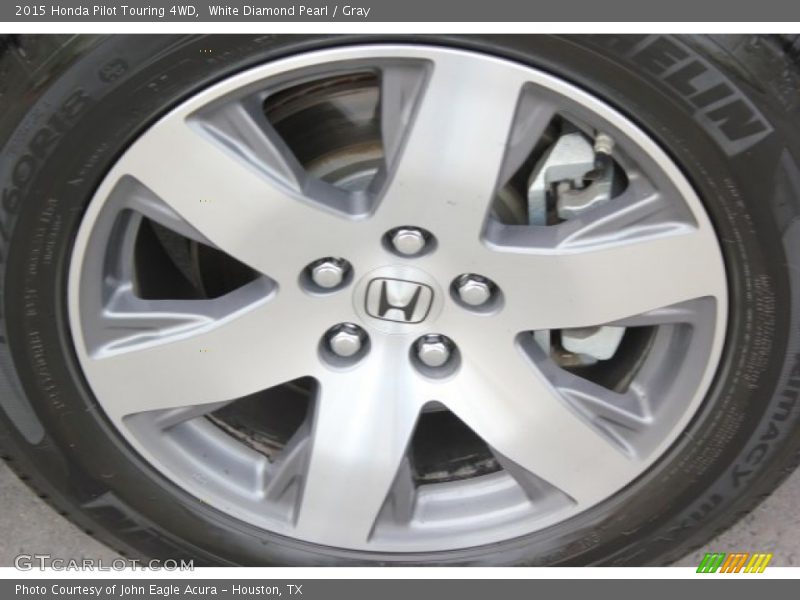 White Diamond Pearl / Gray 2015 Honda Pilot Touring 4WD