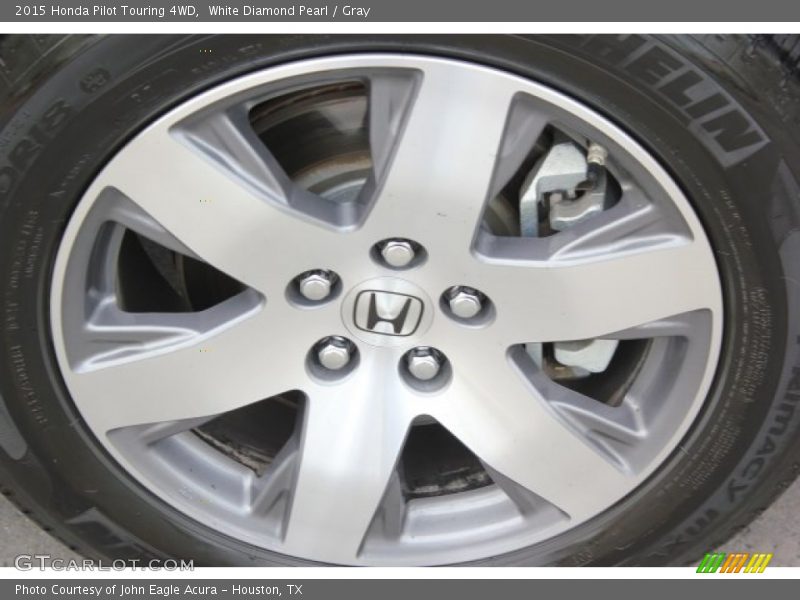 White Diamond Pearl / Gray 2015 Honda Pilot Touring 4WD