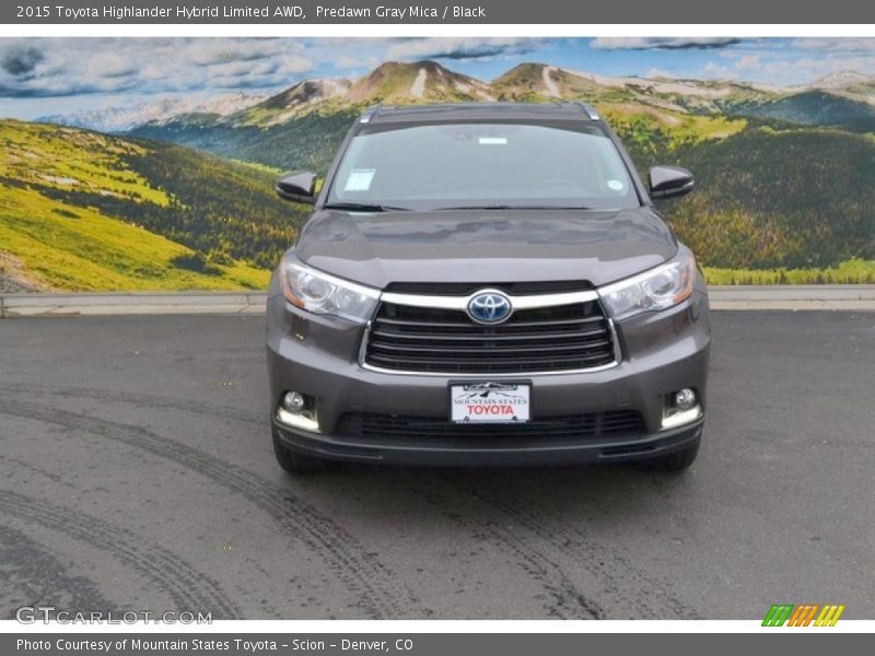 Predawn Gray Mica / Black 2015 Toyota Highlander Hybrid Limited AWD