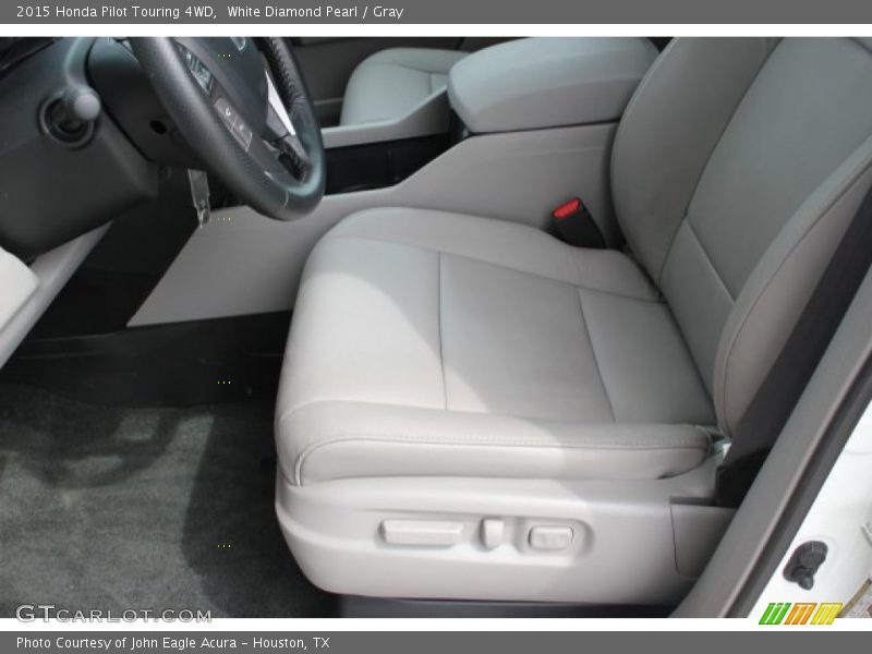 White Diamond Pearl / Gray 2015 Honda Pilot Touring 4WD