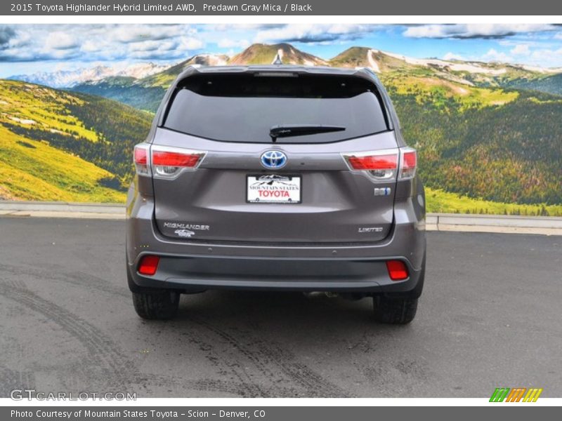 Predawn Gray Mica / Black 2015 Toyota Highlander Hybrid Limited AWD