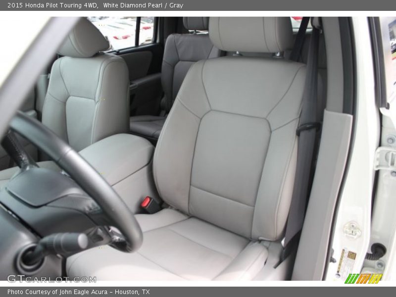 White Diamond Pearl / Gray 2015 Honda Pilot Touring 4WD