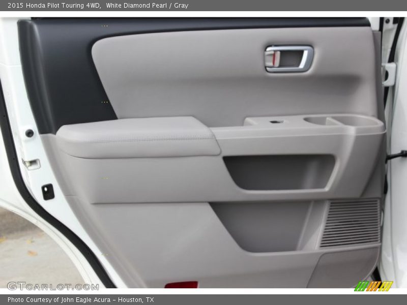White Diamond Pearl / Gray 2015 Honda Pilot Touring 4WD