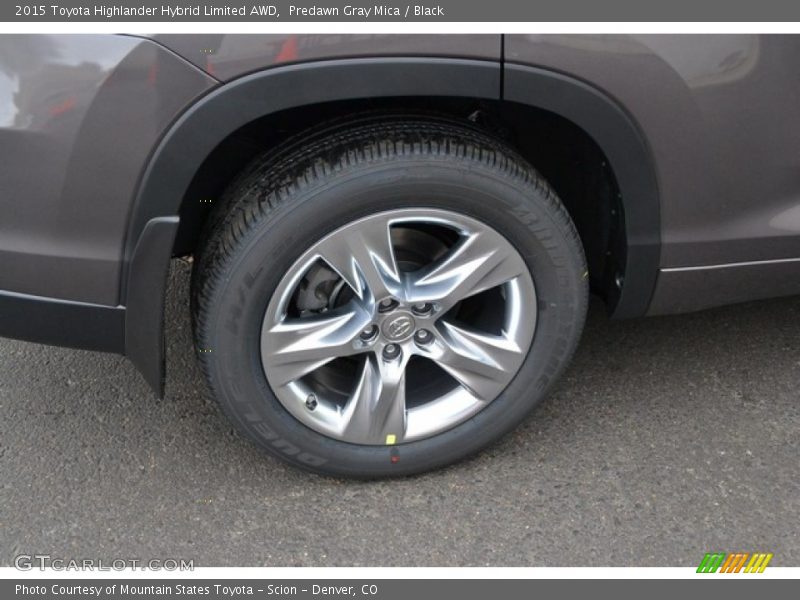 Predawn Gray Mica / Black 2015 Toyota Highlander Hybrid Limited AWD