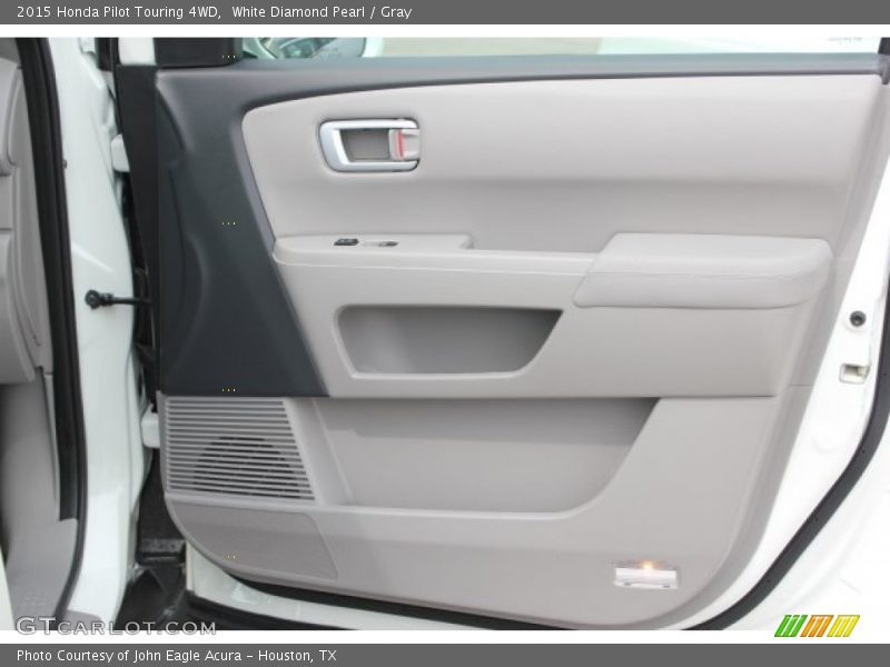 White Diamond Pearl / Gray 2015 Honda Pilot Touring 4WD