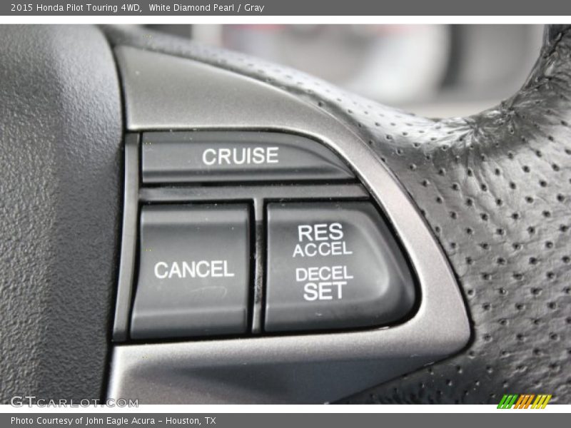 White Diamond Pearl / Gray 2015 Honda Pilot Touring 4WD