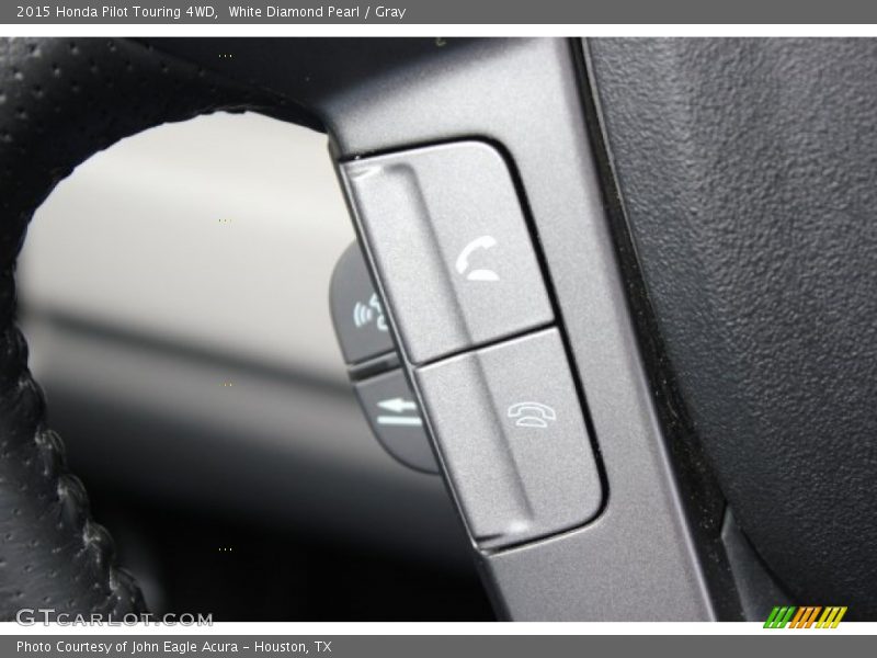White Diamond Pearl / Gray 2015 Honda Pilot Touring 4WD
