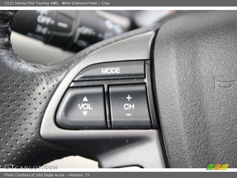 White Diamond Pearl / Gray 2015 Honda Pilot Touring 4WD