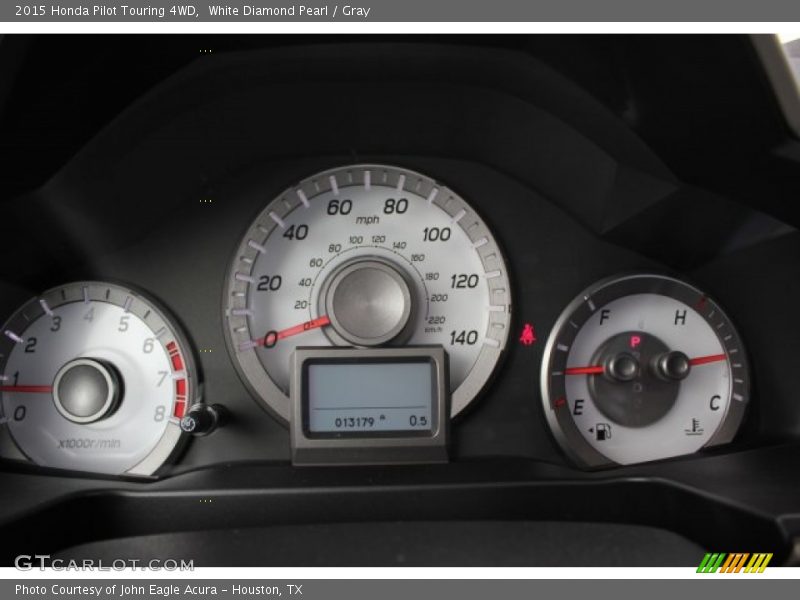 White Diamond Pearl / Gray 2015 Honda Pilot Touring 4WD