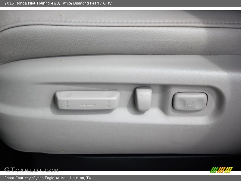 White Diamond Pearl / Gray 2015 Honda Pilot Touring 4WD
