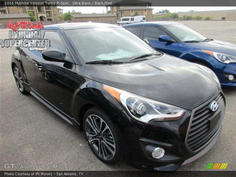 Ultra Black / Black/Red 2016 Hyundai Veloster Turbo R-Spec