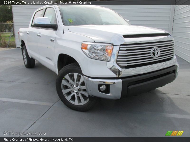 Super White / Graphite 2016 Toyota Tundra Limited CrewMax
