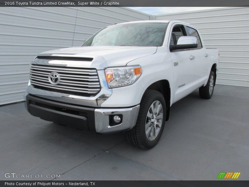 Super White / Graphite 2016 Toyota Tundra Limited CrewMax