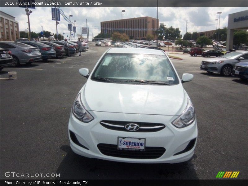 Century White / Gray 2016 Hyundai Accent SE Sedan