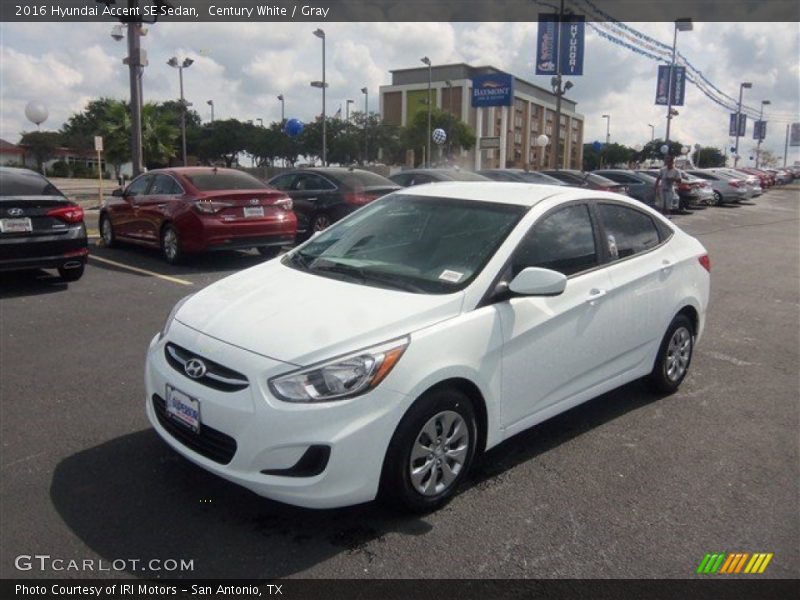 Century White / Gray 2016 Hyundai Accent SE Sedan