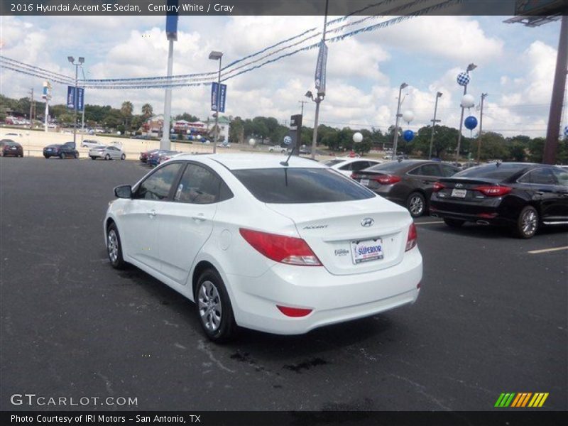 Century White / Gray 2016 Hyundai Accent SE Sedan