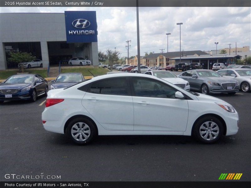 Century White / Gray 2016 Hyundai Accent SE Sedan