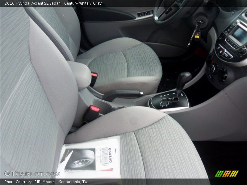 Century White / Gray 2016 Hyundai Accent SE Sedan