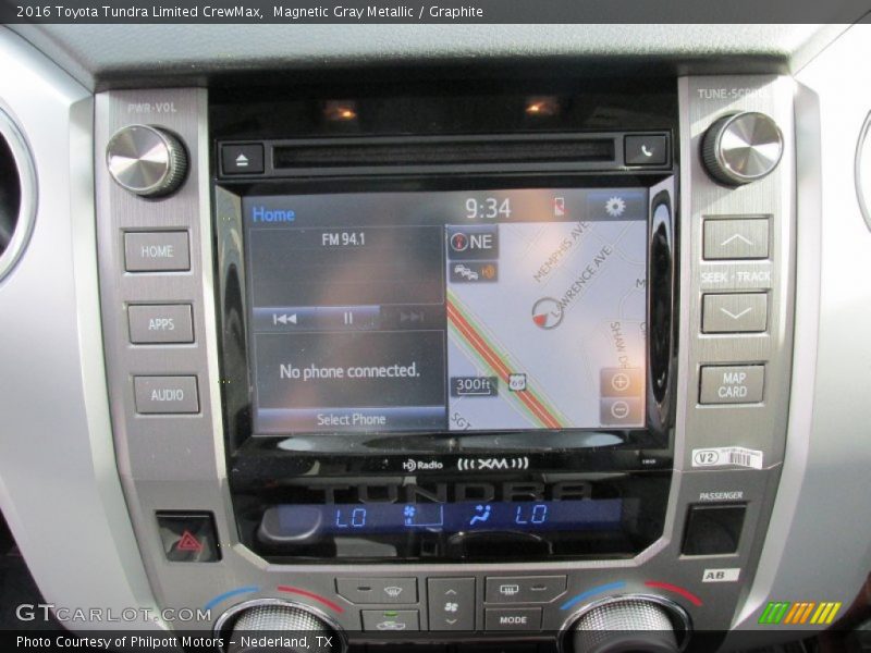 Navigation of 2016 Tundra Limited CrewMax