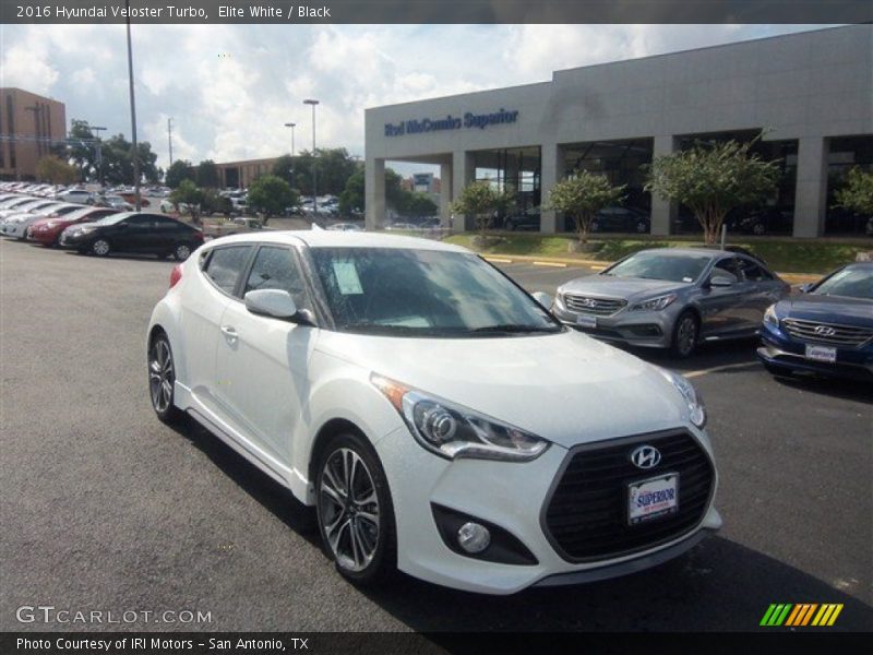 Elite White / Black 2016 Hyundai Veloster Turbo