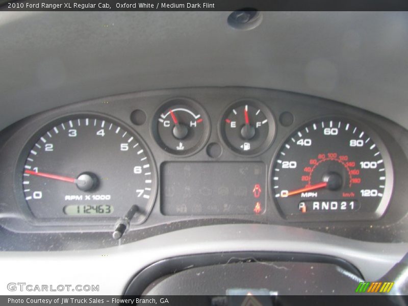 Oxford White / Medium Dark Flint 2010 Ford Ranger XL Regular Cab