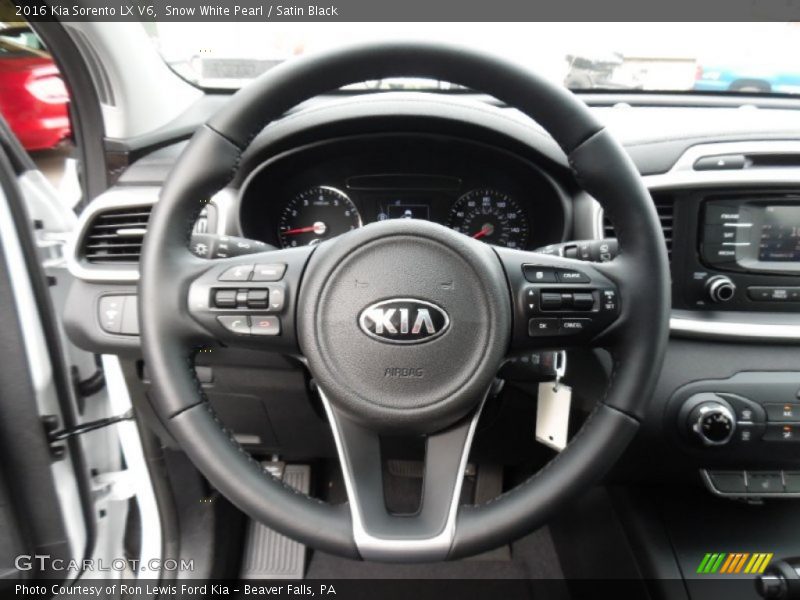 Snow White Pearl / Satin Black 2016 Kia Sorento LX V6