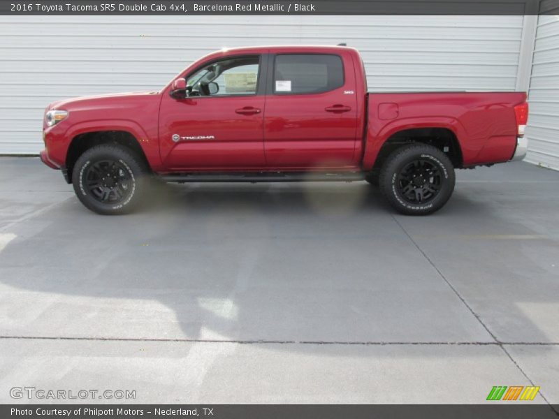Barcelona Red Metallic / Black 2016 Toyota Tacoma SR5 Double Cab 4x4