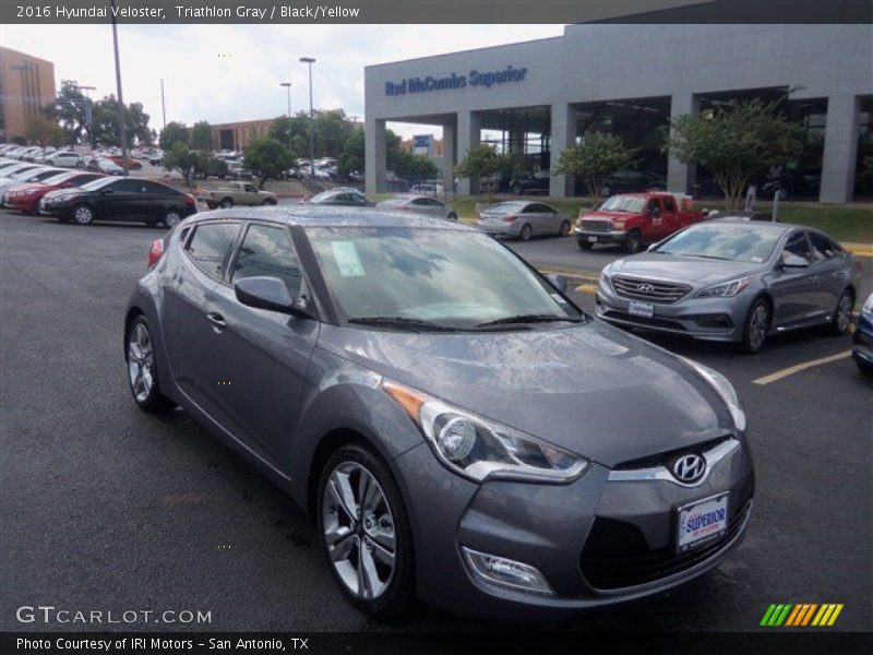 Triathlon Gray / Black/Yellow 2016 Hyundai Veloster