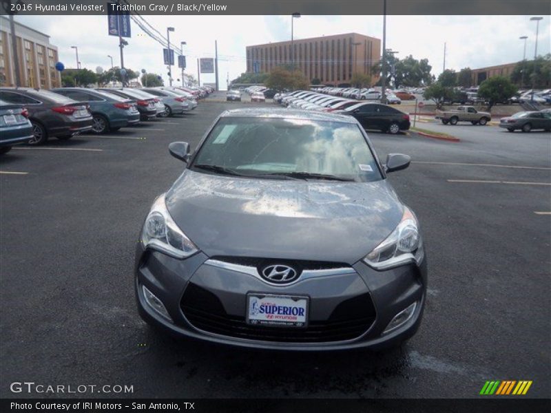 Triathlon Gray / Black/Yellow 2016 Hyundai Veloster