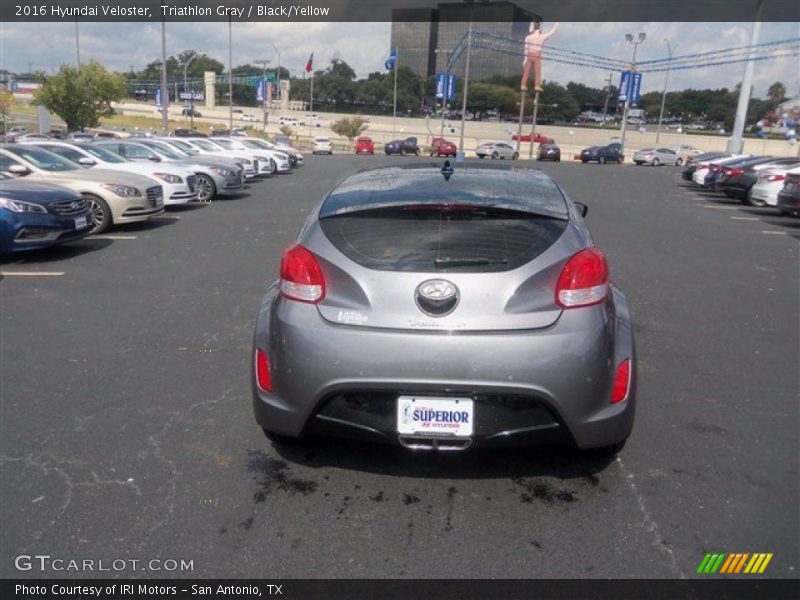 Triathlon Gray / Black/Yellow 2016 Hyundai Veloster