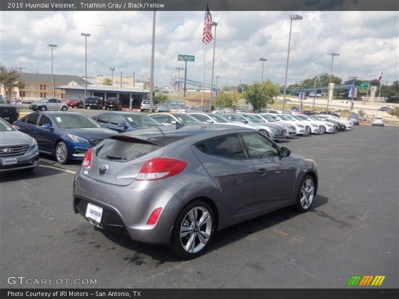 Triathlon Gray / Black/Yellow 2016 Hyundai Veloster