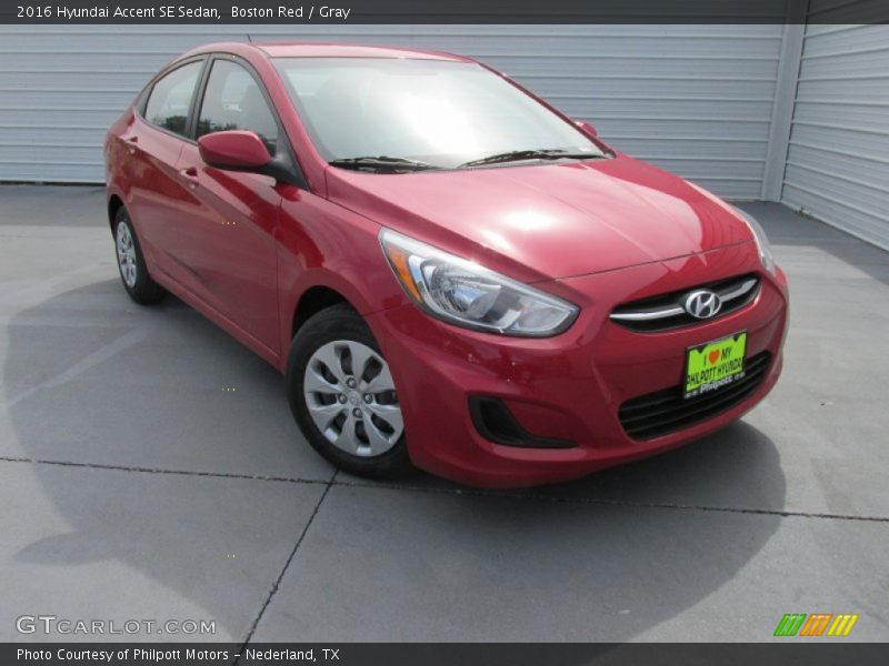 Boston Red / Gray 2016 Hyundai Accent SE Sedan