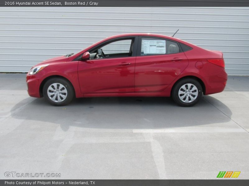 Boston Red / Gray 2016 Hyundai Accent SE Sedan