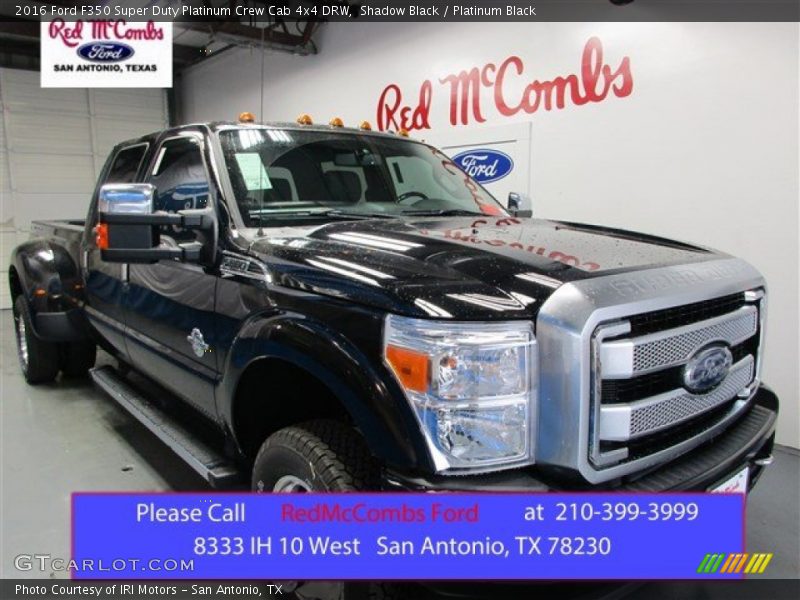 Shadow Black / Platinum Black 2016 Ford F350 Super Duty Platinum Crew Cab 4x4 DRW