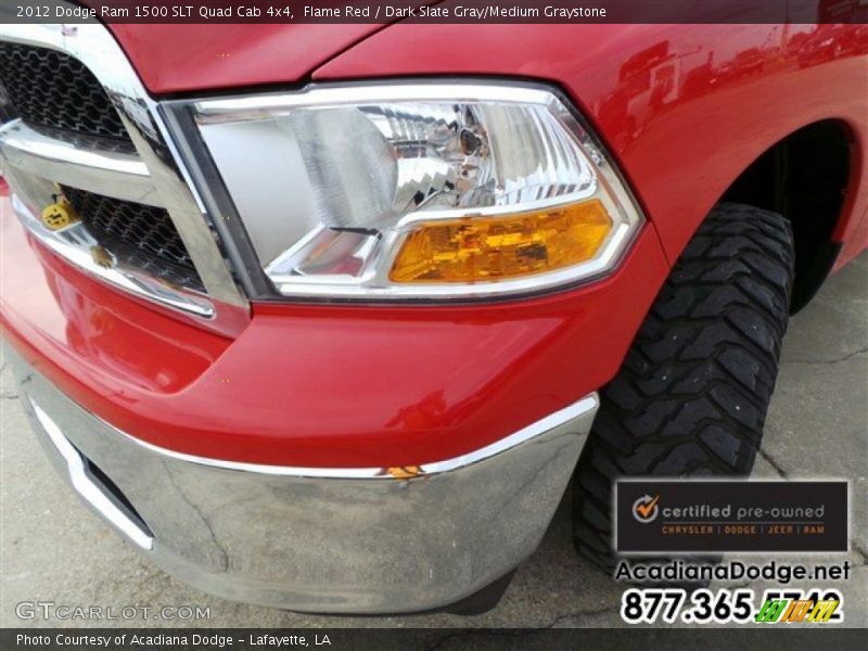 Flame Red / Dark Slate Gray/Medium Graystone 2012 Dodge Ram 1500 SLT Quad Cab 4x4